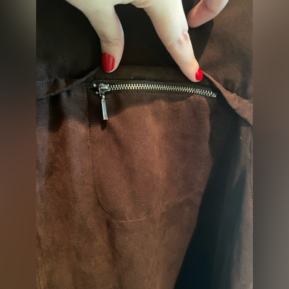 Relativity Brown Suede-like Jacket 2X - Picture 3 of 5